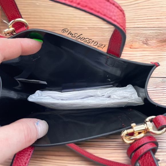 Marc Jacobs Small Crossbody Bag + Cardholder in Savvy Red BRAND NEW - Picture 4 of 6